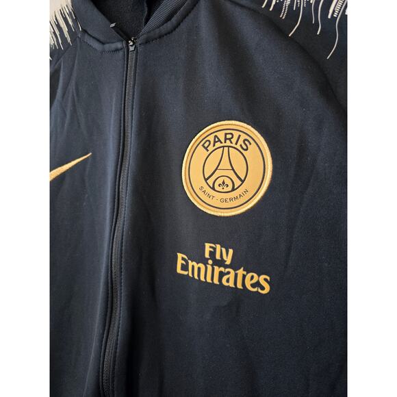 Nike PSG Paris Saint-Germain Jacket Black Gold Dri-Fit Size Small 2018-19 Season - Picture 4 of 11